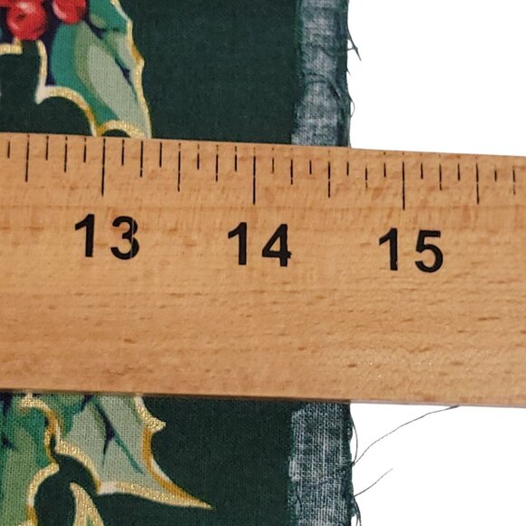 Vtg 1996 Alexander Henry "Boughs Of Holly" Fabric Panel 4-Christmas Placemat Top - Picture 8 of 8